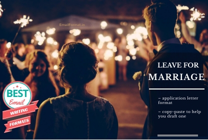 Leave Application For School Student For Marriage
