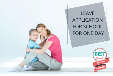 Leave Application For School For One Day